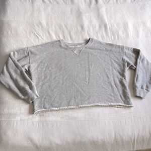 SIMON Miller Cropped Cotton Sweatshirt Size Small